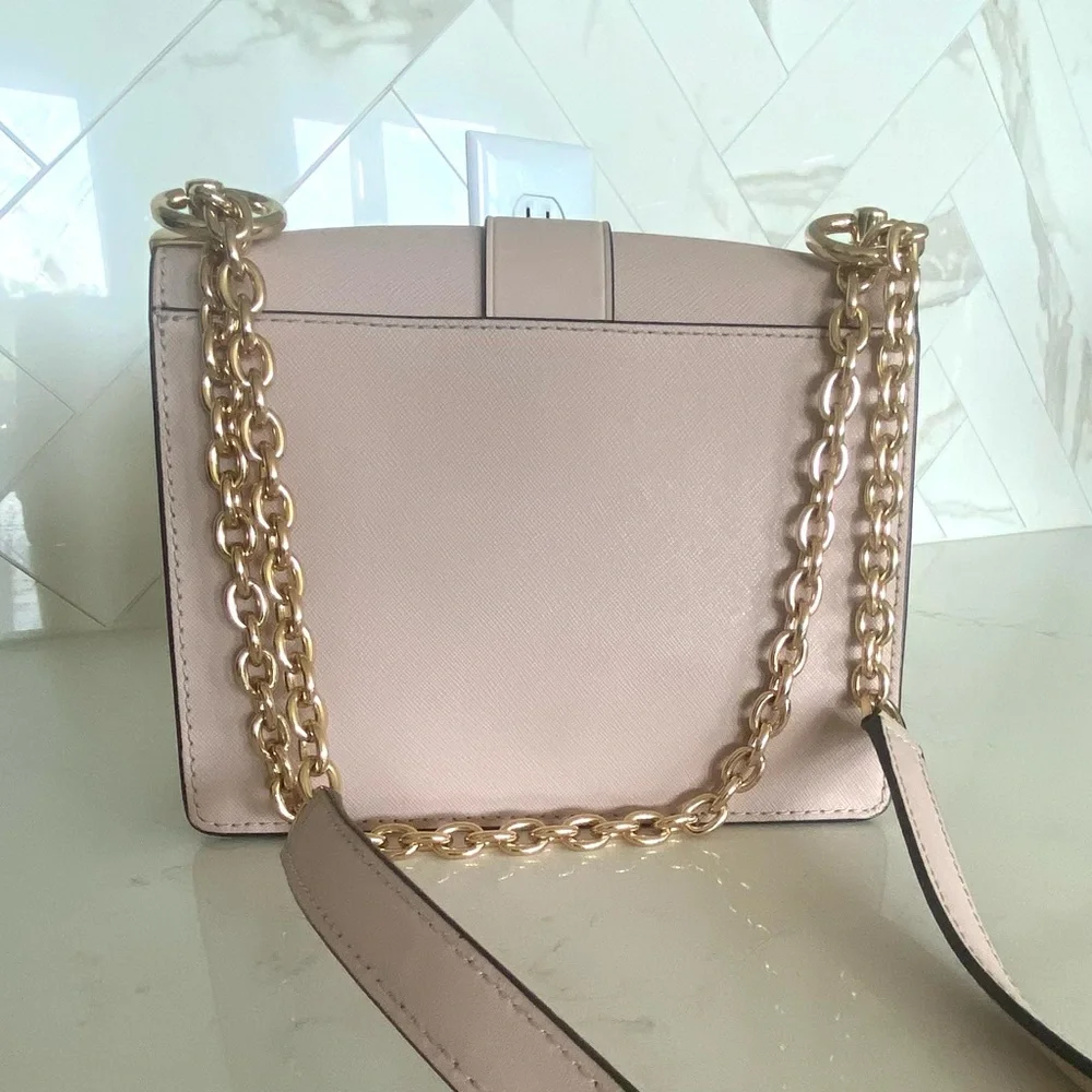 Michael Kors Greenwich Convertible Crossbody in Soft Pink Saffiano Leather